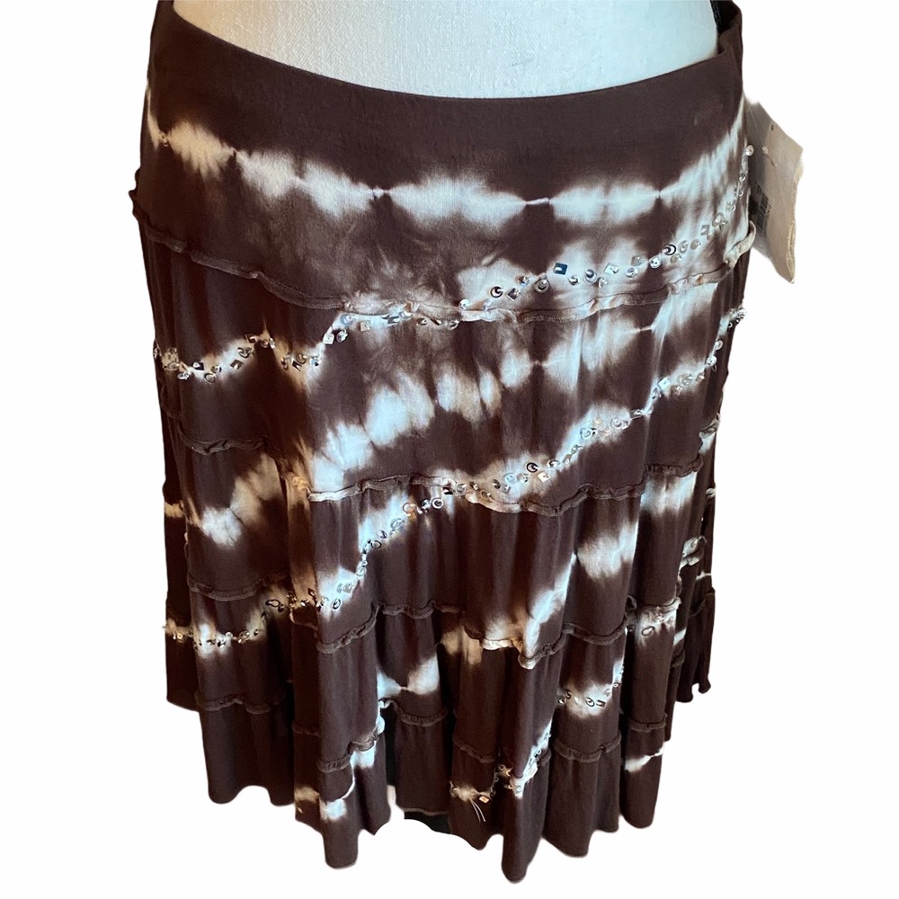 INC Tie Dye Short Ruffle Skirt, Size Medium